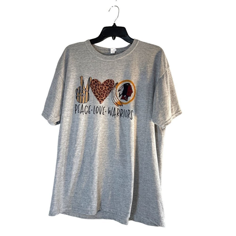 Jerzees Womens Short Sleeve Graphic T-Shirt Gray Size L